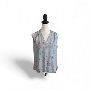 Bela Dahl Light Blue and Pink Patterned Blouse